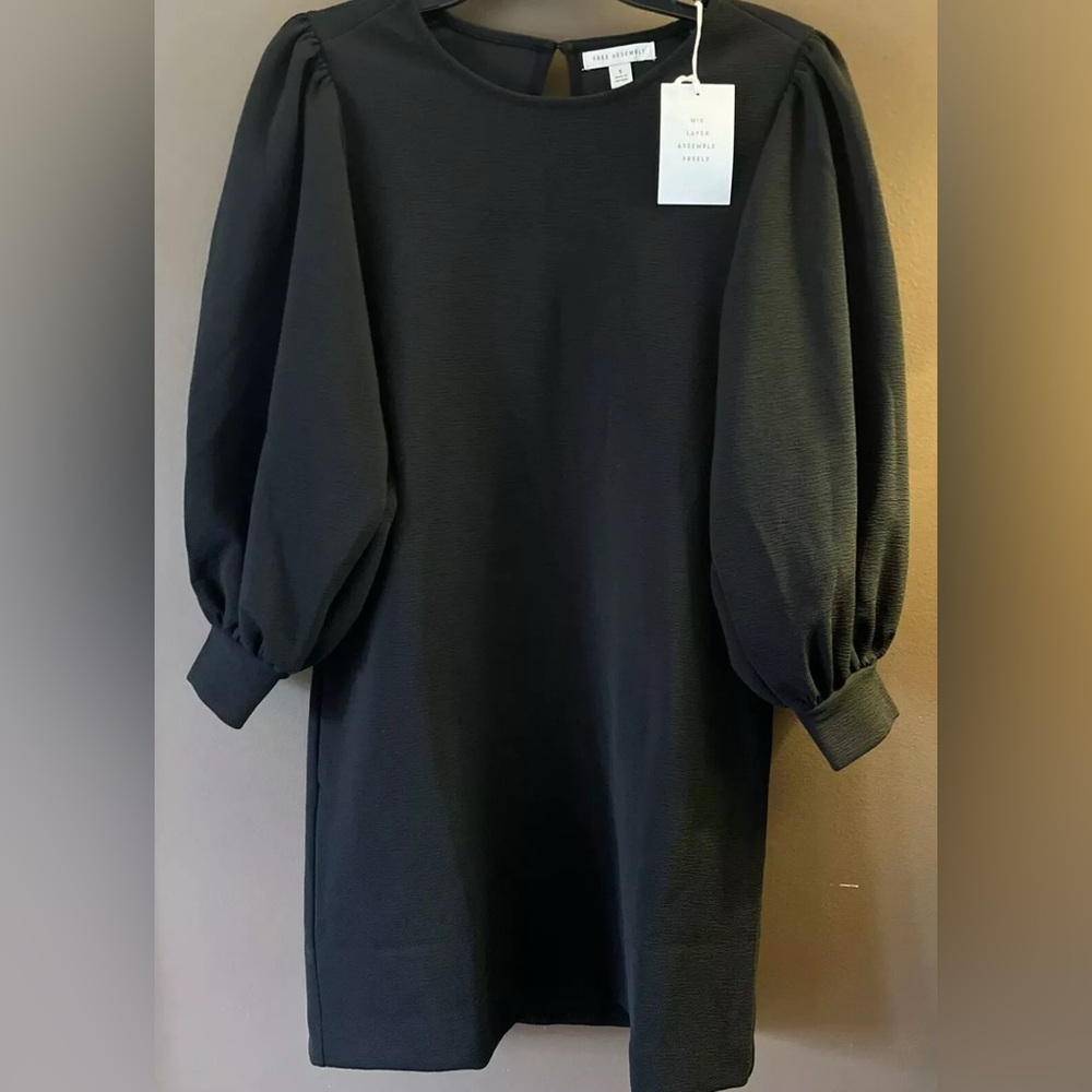 Free Assembly Dress with Bishop Sleeves